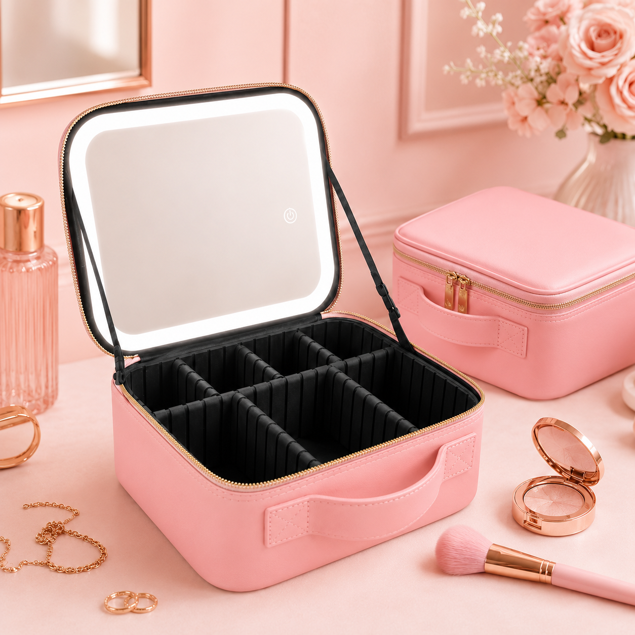 Glow LED Makeup Organizer Bag