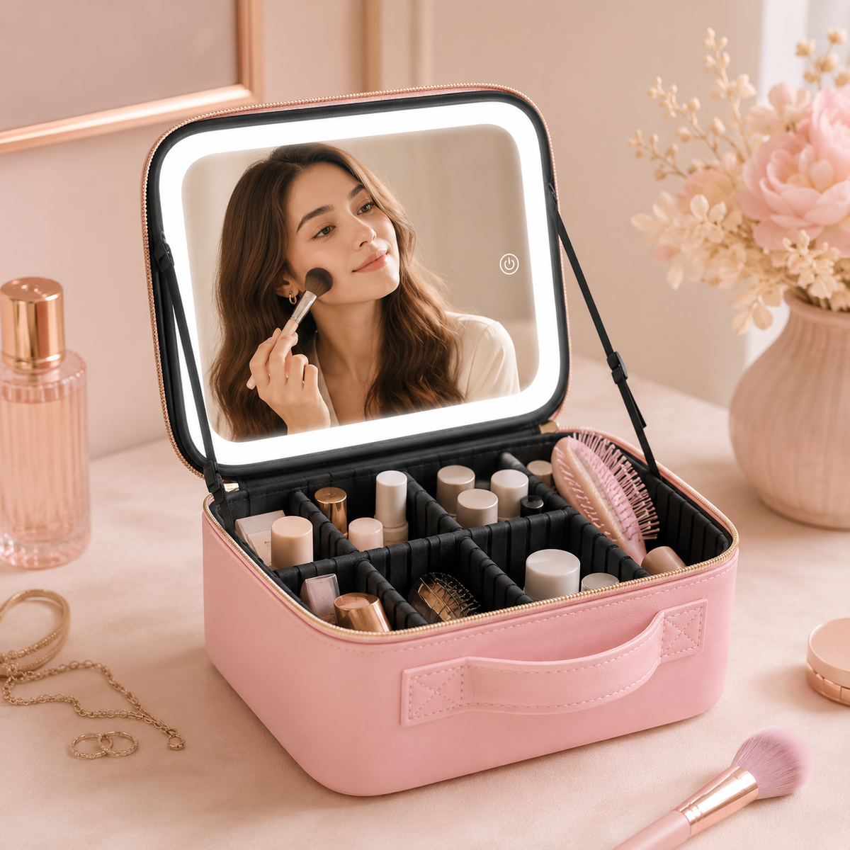 Glow LED Makeup Organizer Bag