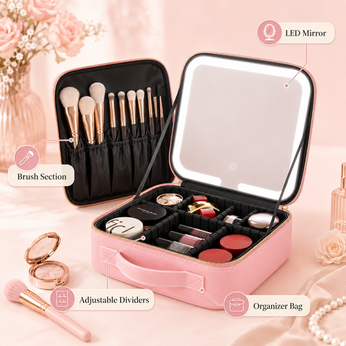 Glow LED Makeup Organizer Bag